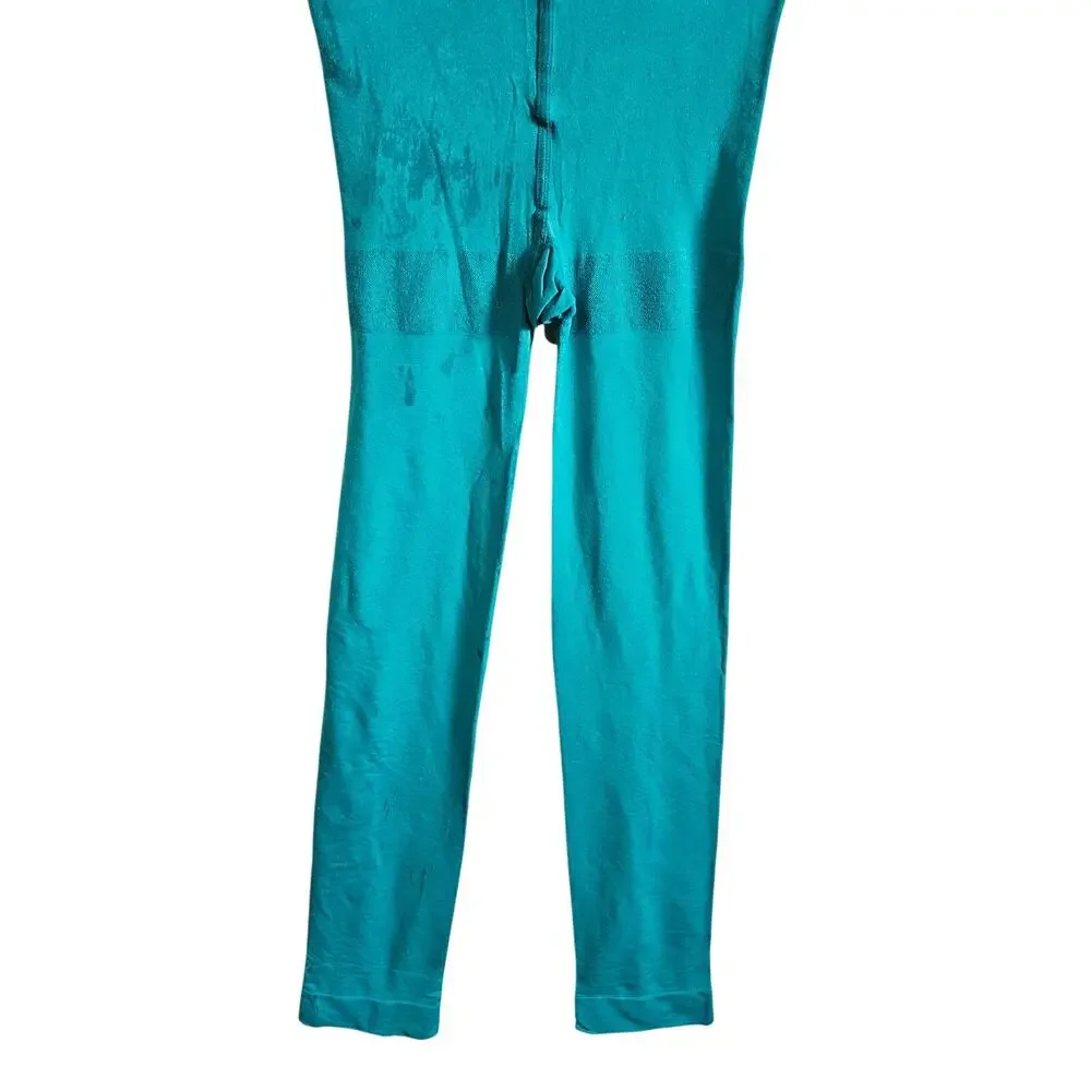 Snag Big Kids Footless Tights Solid Teal Blue Green Layering Size A/B Age 10+